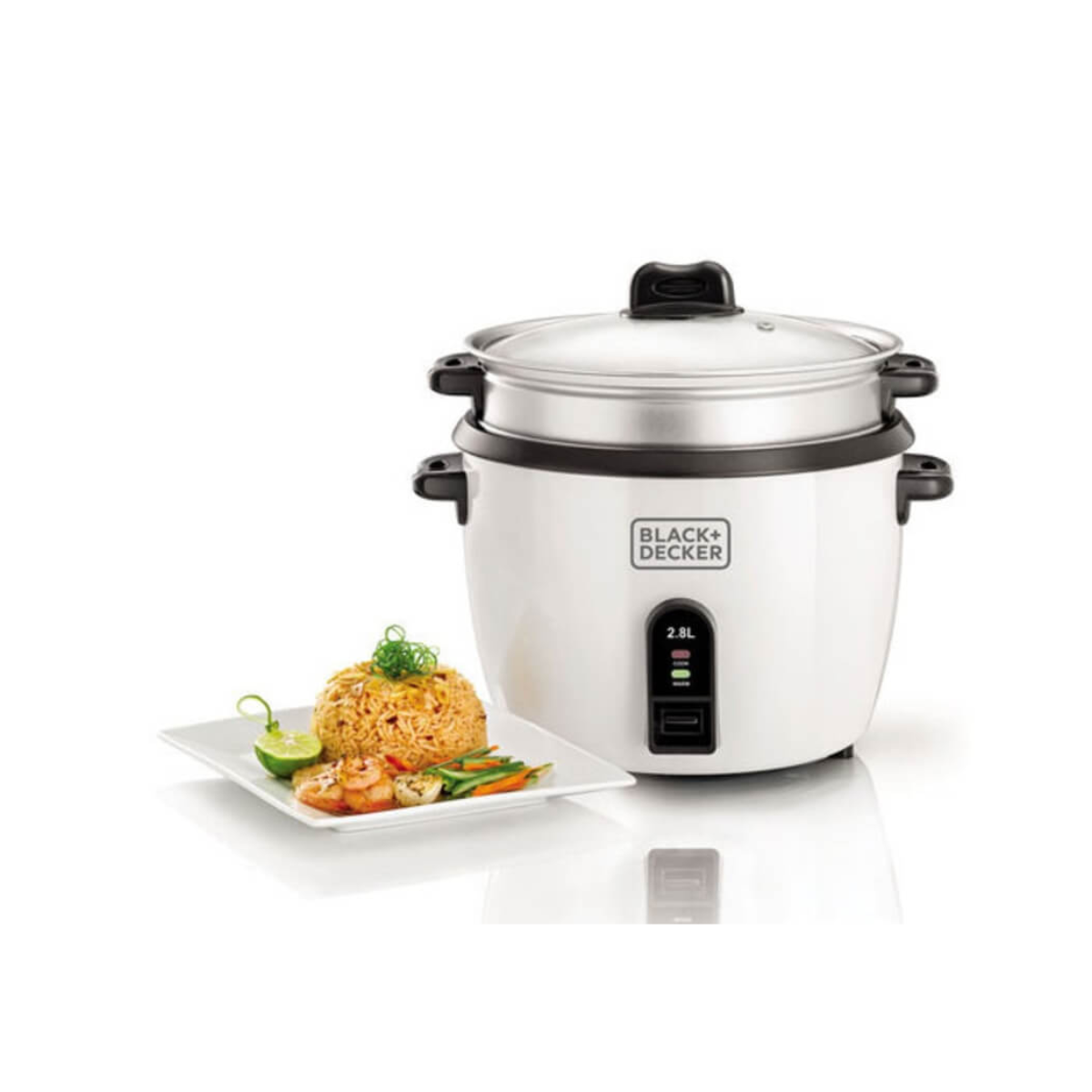 Black and Decker Rice Cooker 2.8L Non-Stick With Glass Lid – RC2850-B5 3 Black and Decker Rice Cooker